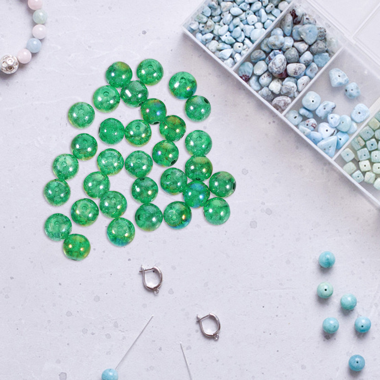 Aquarium Decoration Rock - 50Pcs Aquarium Glass Beads Decor Versatile