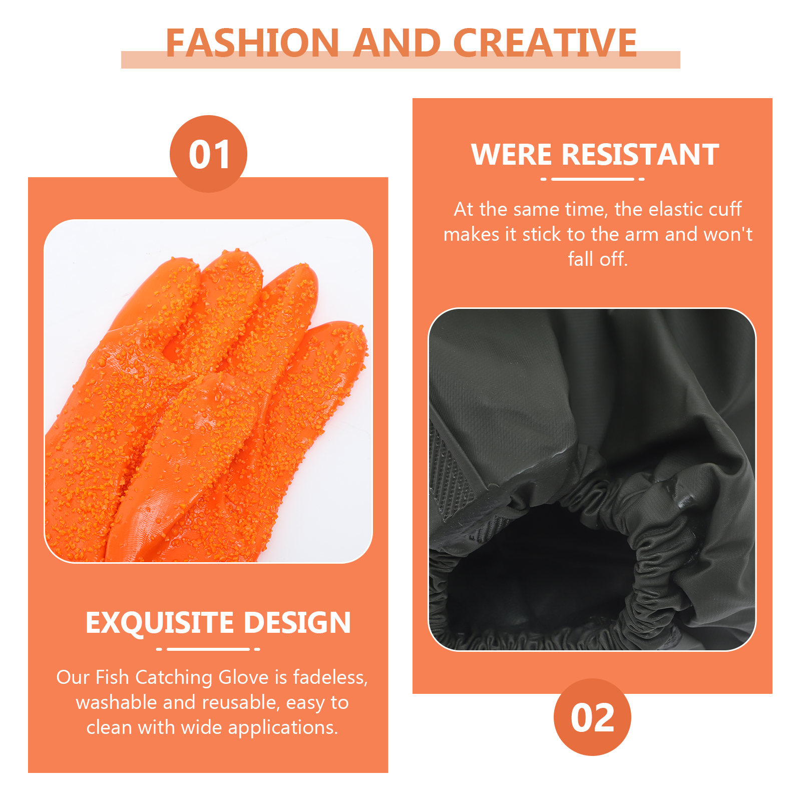 Aquarium Fish Long - 1 Pair Waterproof Gloves Long Sleeve