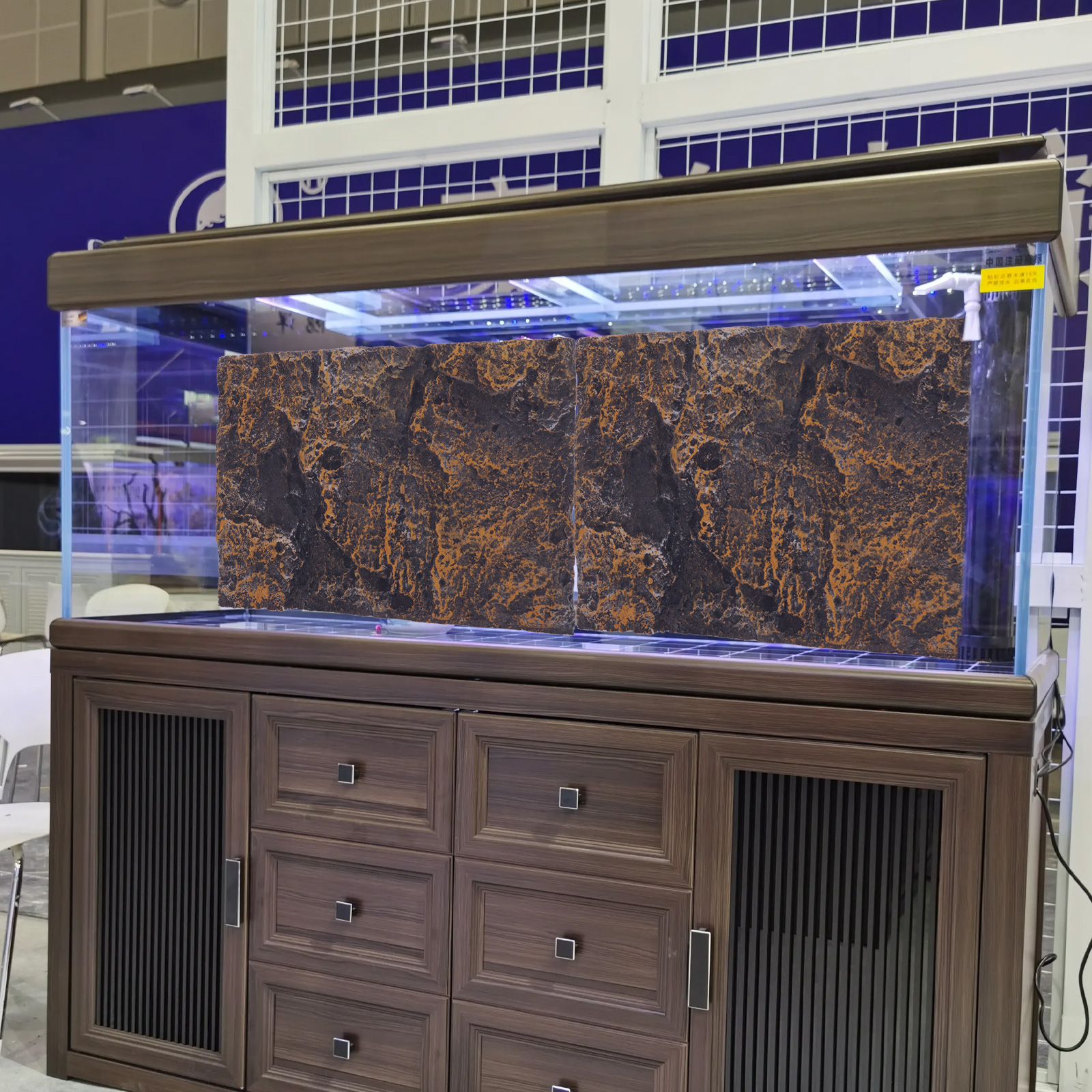 Aquarium Decoration Rock - 3D Rock Background Panel For Aquarium