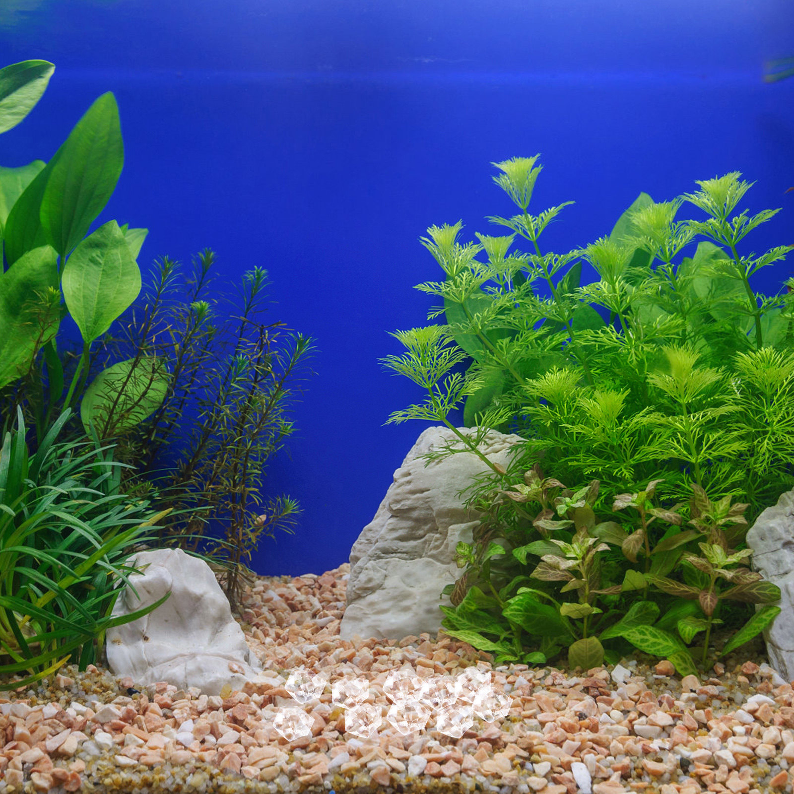 Aquarium Decoration Rock - 1Pack Pearl Crystal Stones Clear Aquarium