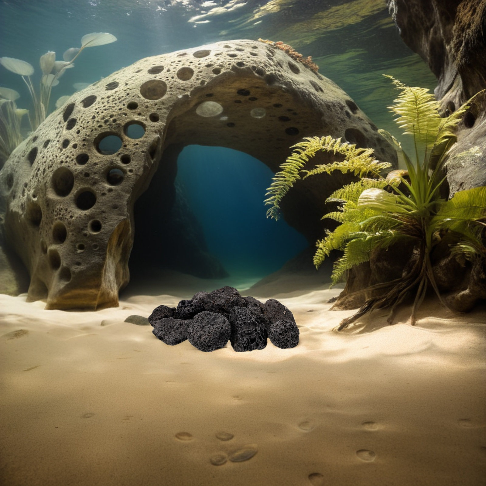 Aquarium Decoration Rock - 1Pack Small Natural Volcanic Lava Rocks