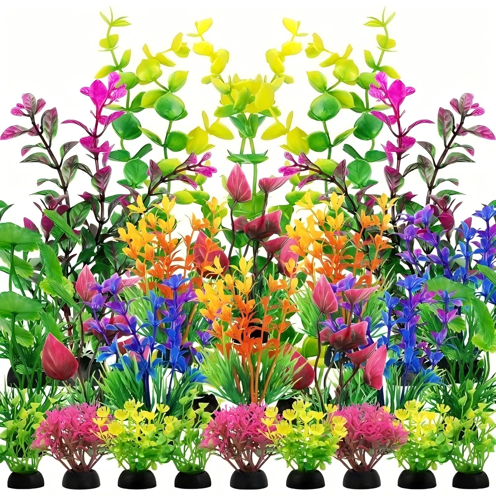 Aquarium Fish Only - Aquarium Decor Set Artificial Plastic Plants