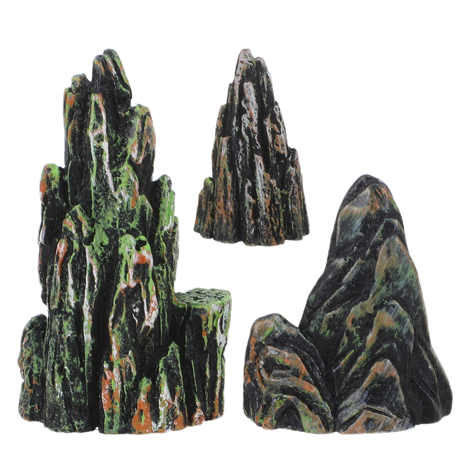 Aquarium Decoration Rock - 3Pcs Mini Rockery Artificial Rock Landscape