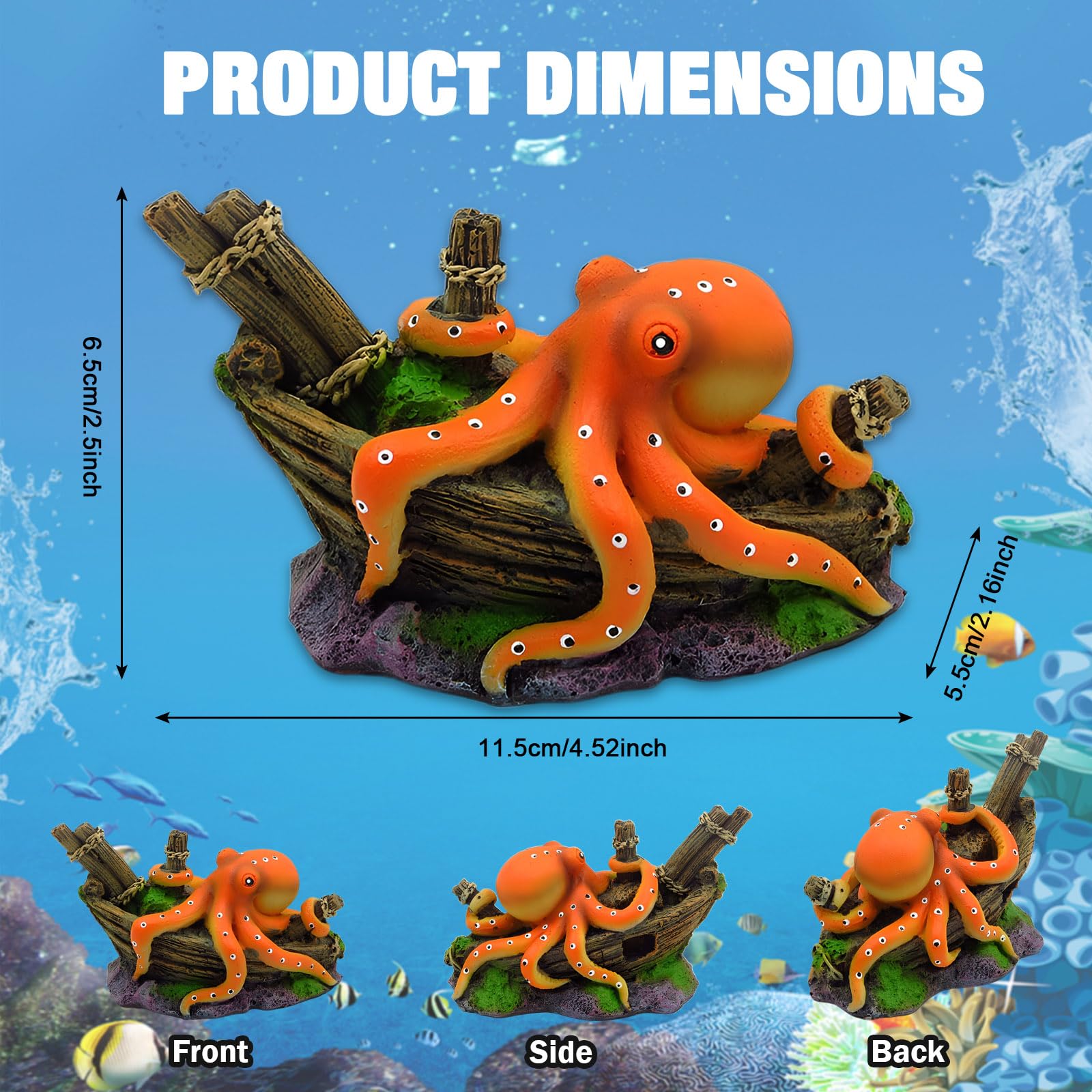 Resin Octopus Statue Ornaments - Aquarium Fish Only recension och pris