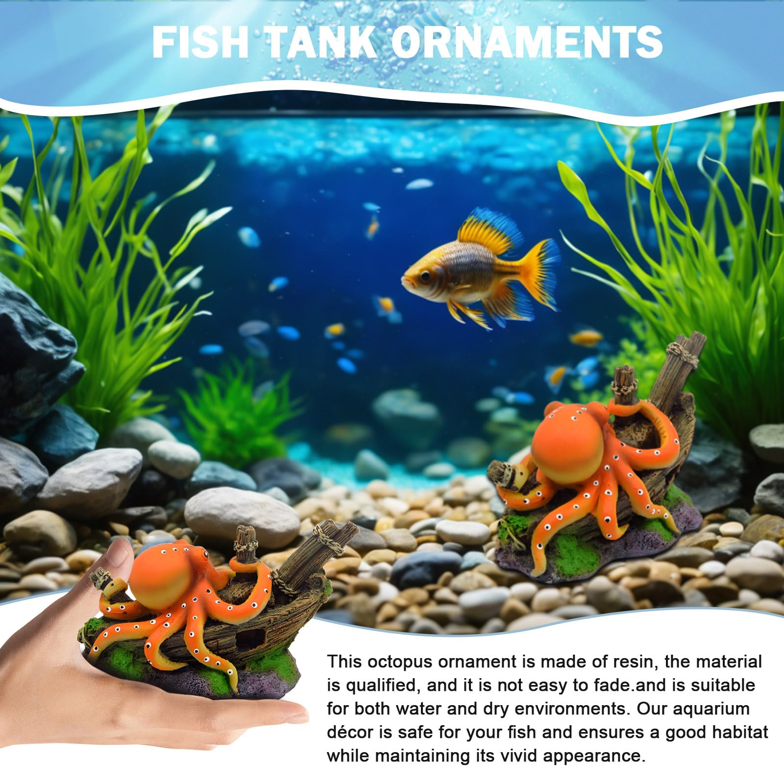 Resin Octopus Statue Ornaments - Aquarium Fish Only recension och pris