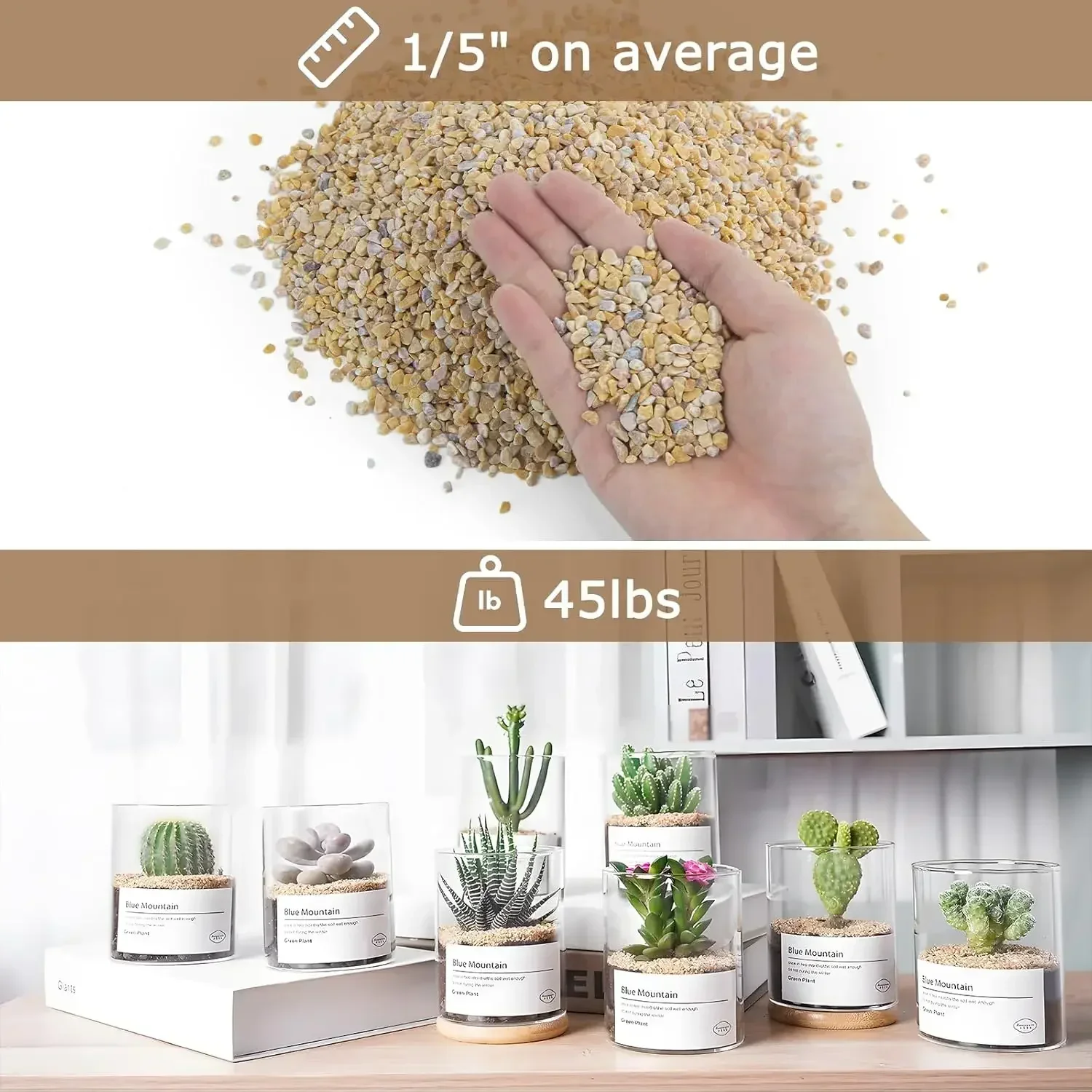 45Lb 1/5Inch Natural Pea Grave - Aquarium Decoration Rock recension och pris