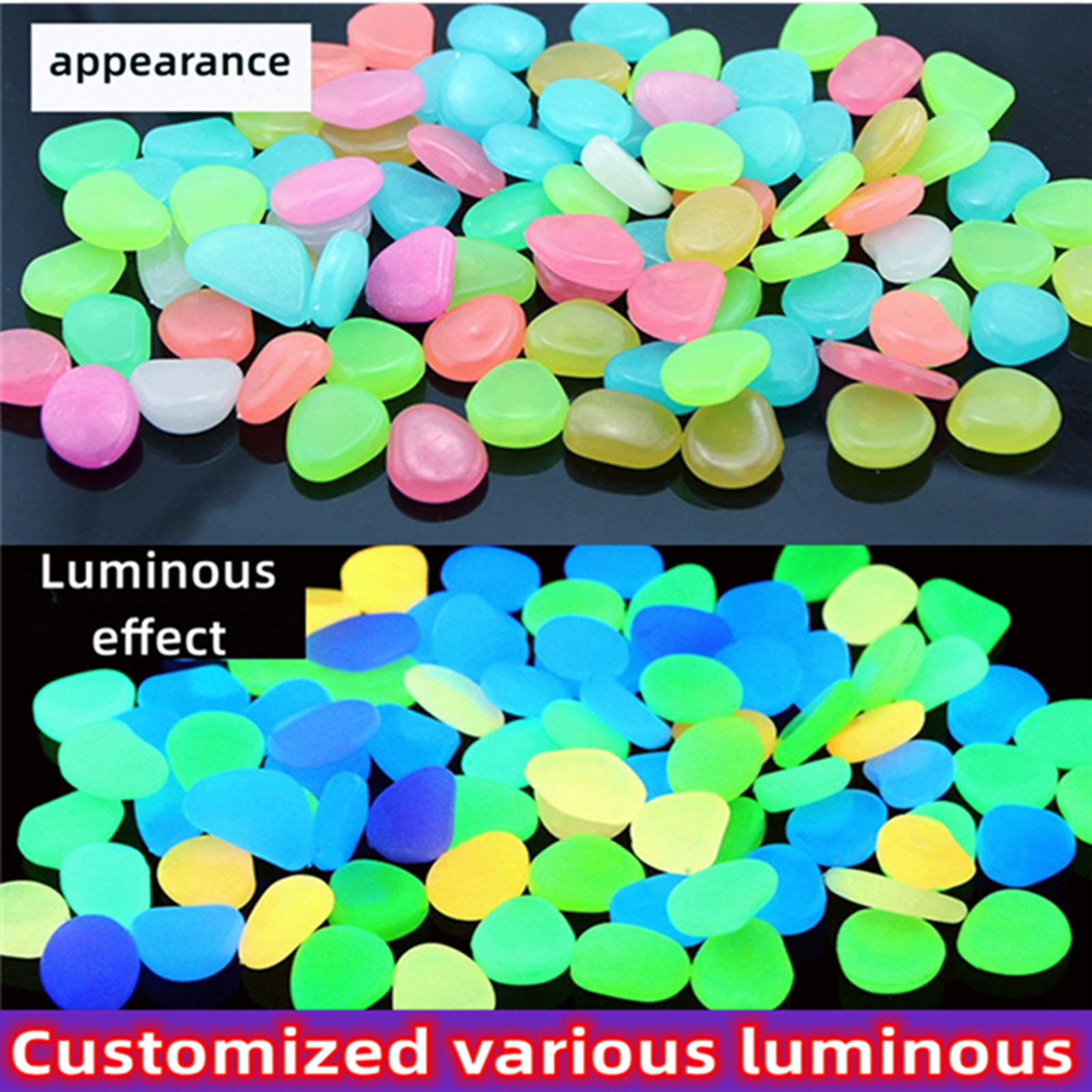 200-1000 Pcs Luminous Rock Sto - Aquarium Decoration Rock recension och pris
