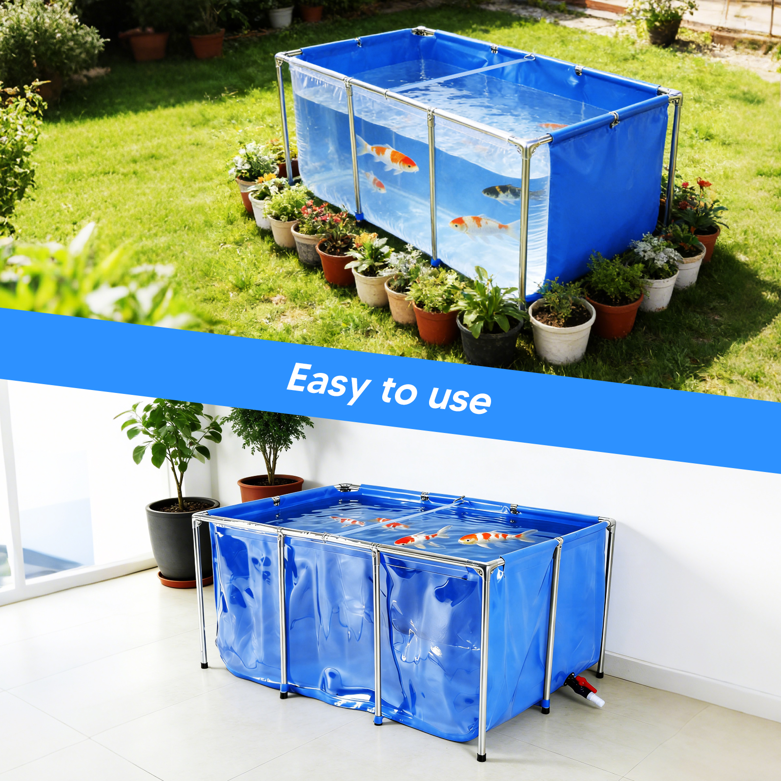 KOI Aquarium Tank with Frame & - Aquarium Goldfish recension och pris