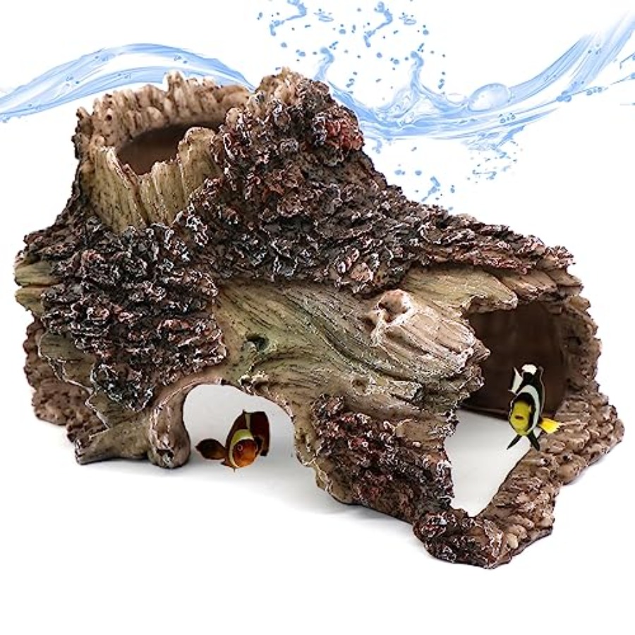 【Spot goods】Tree Trunk Cave Aq - Aquarium Fish Hideout recension och pris