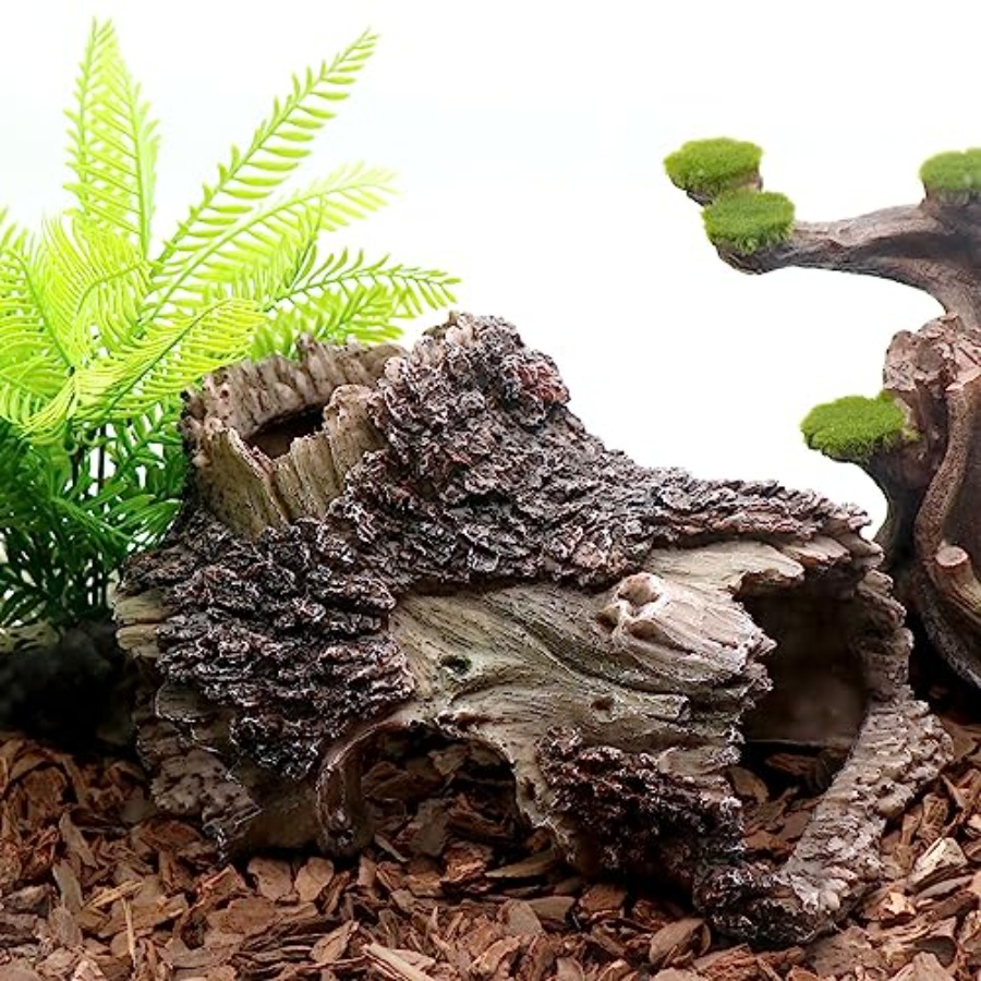 【Spot goods】Tree Trunk Cave Aq - Aquarium Fish Hideout recension och pris
