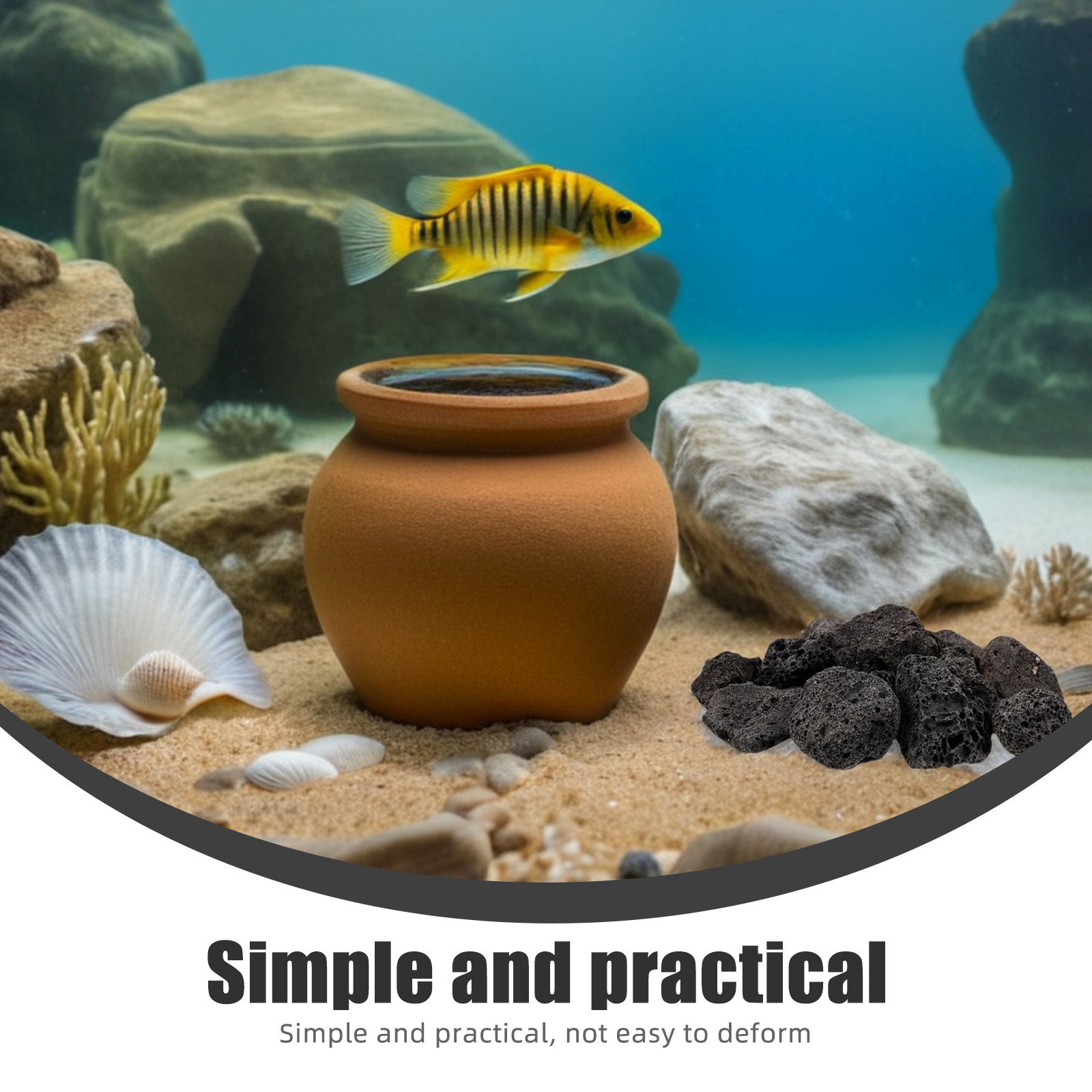 1Pack Small Volcanic Rocks Col - Aquarium Decoration Rock recension och pris