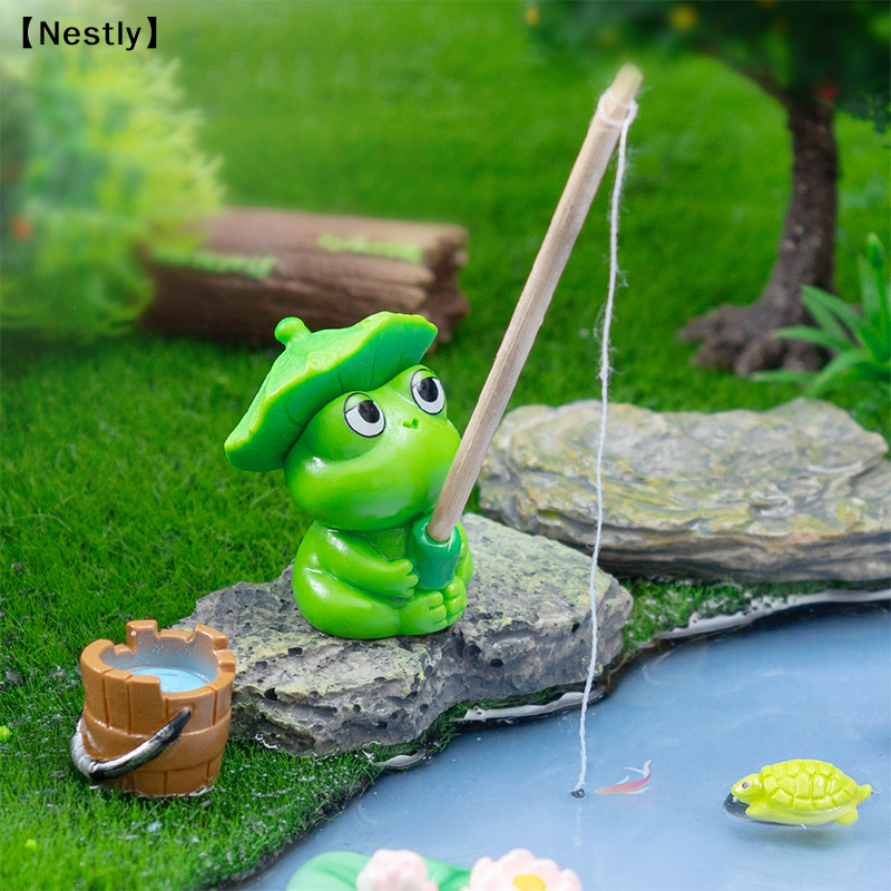 Fishing Frog Panda Figurines O - Aquarium Fish Hideout recension och pris