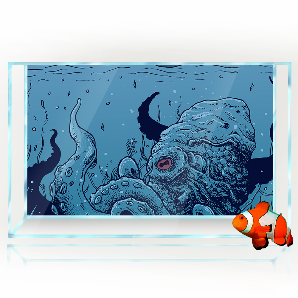 Aquarium Background Sticker -  - Aquarium Fish Monster recension och pris