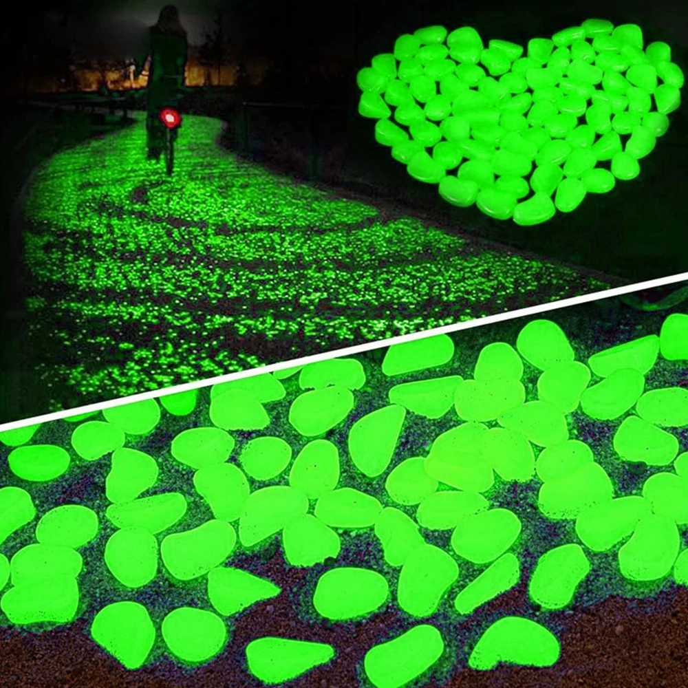 300Pcs Glow Rocks in The Dark  - Aquarium Decoration Rock recension och pris