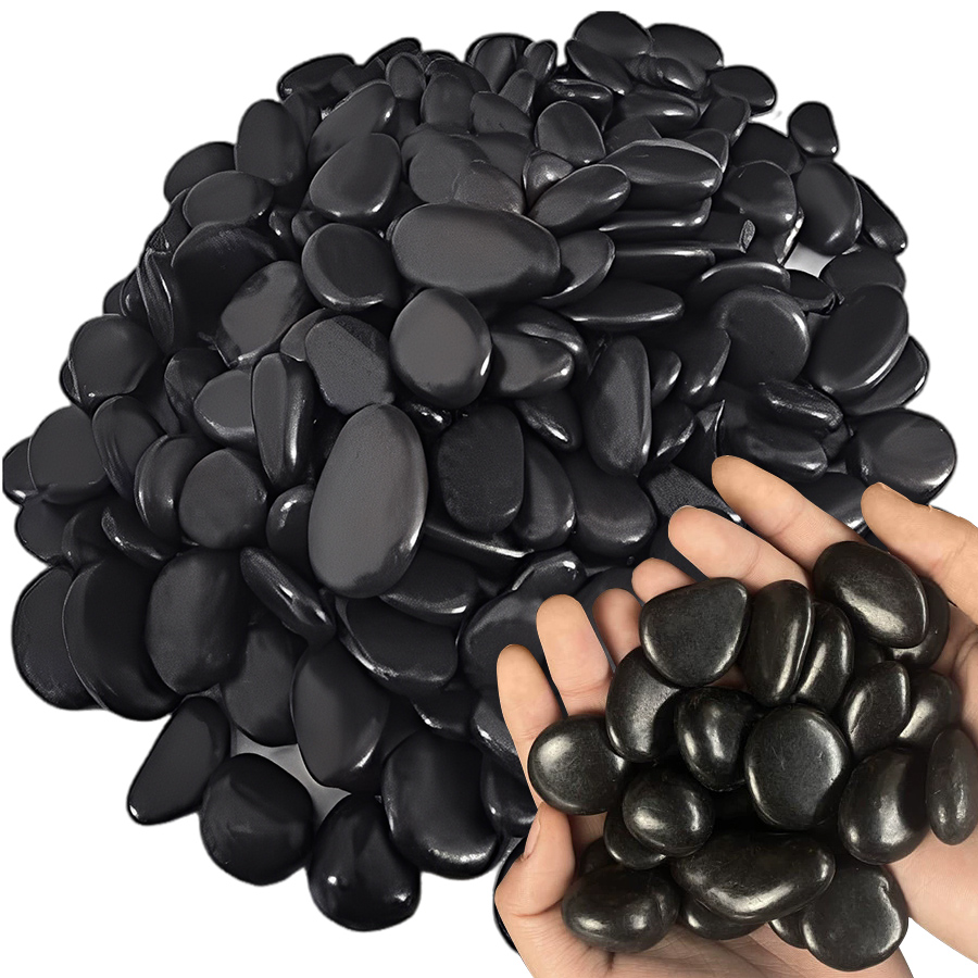 200g Black High Polished Natur - Aquarium Decoration Rock recension och pris