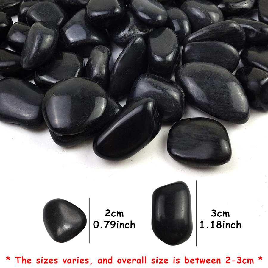 200g Black High Polished Natur - Aquarium Decoration Rock recension och pris