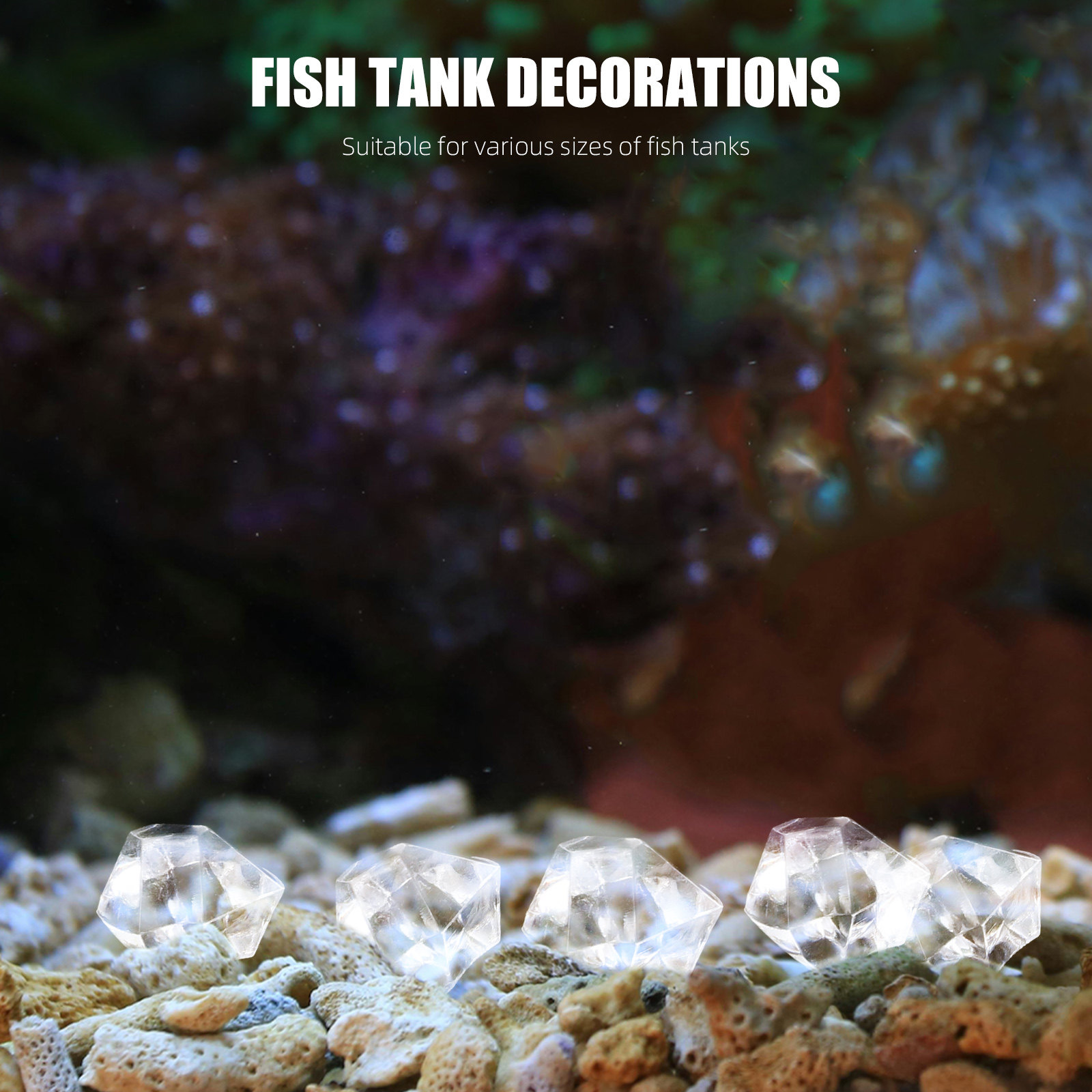 1Pack Pearl Crystal Stones Cle - Aquarium Decoration Rock recension och pris