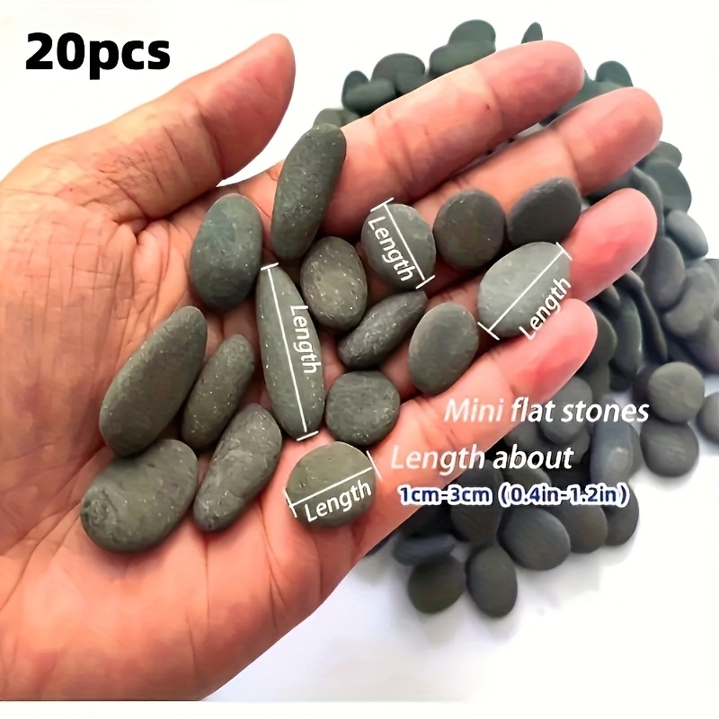 20Pcs Natural River Rocks Smoo - Aquarium Decoration Rock recension och pris