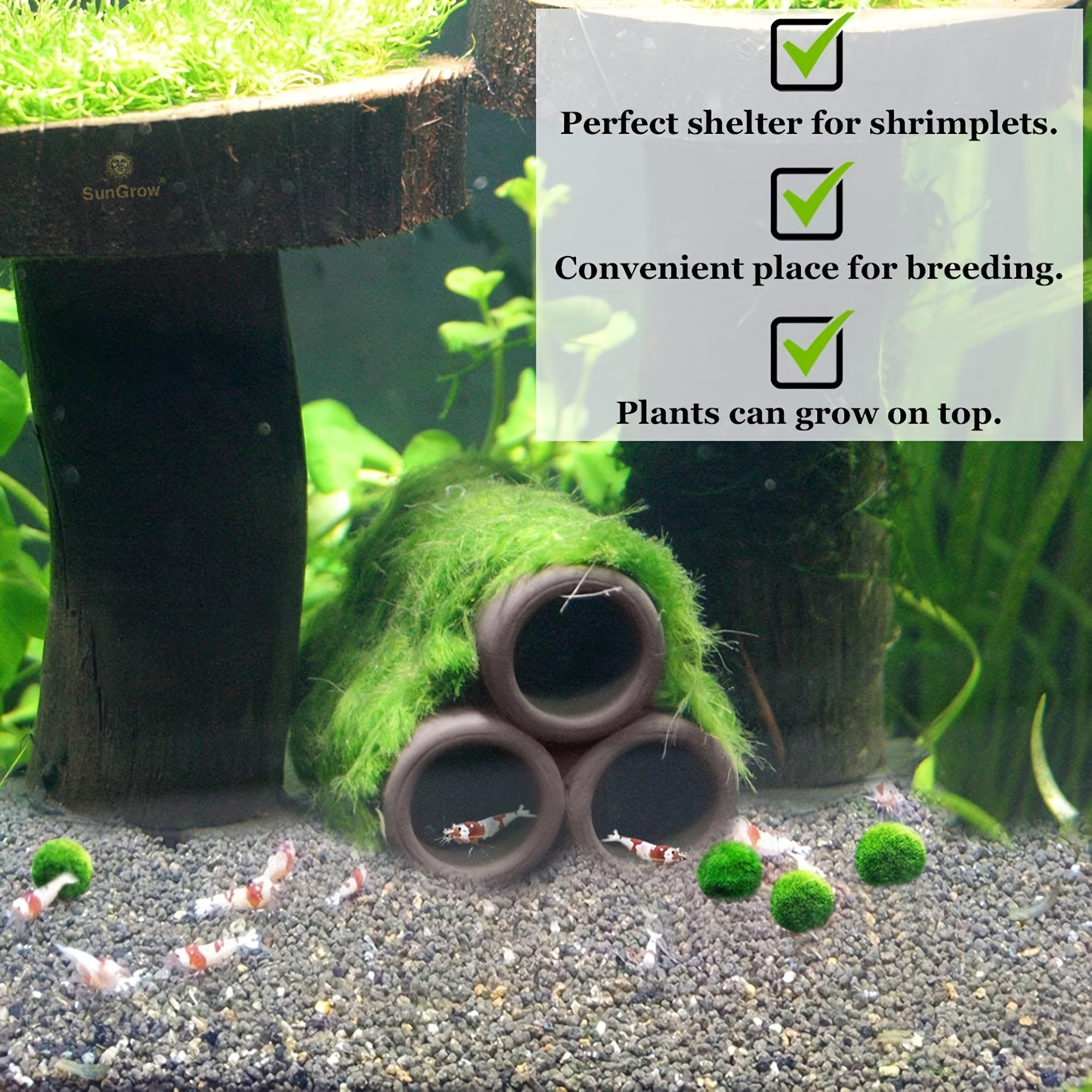 Brown Shelters Shrimp Habitat  - Aquarium Fish Hideout recension och pris