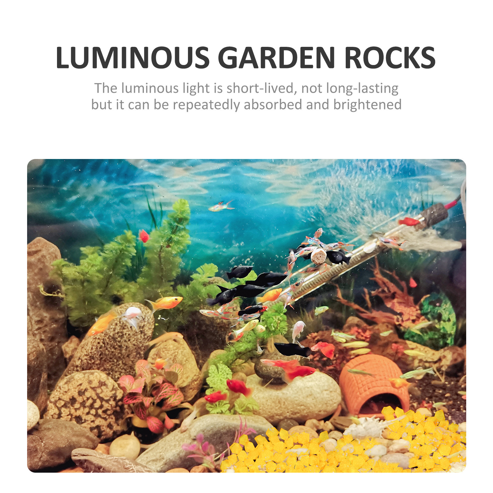 200Pcs Luminous Decorative Aqu - Aquarium Decoration Rock recension och pris