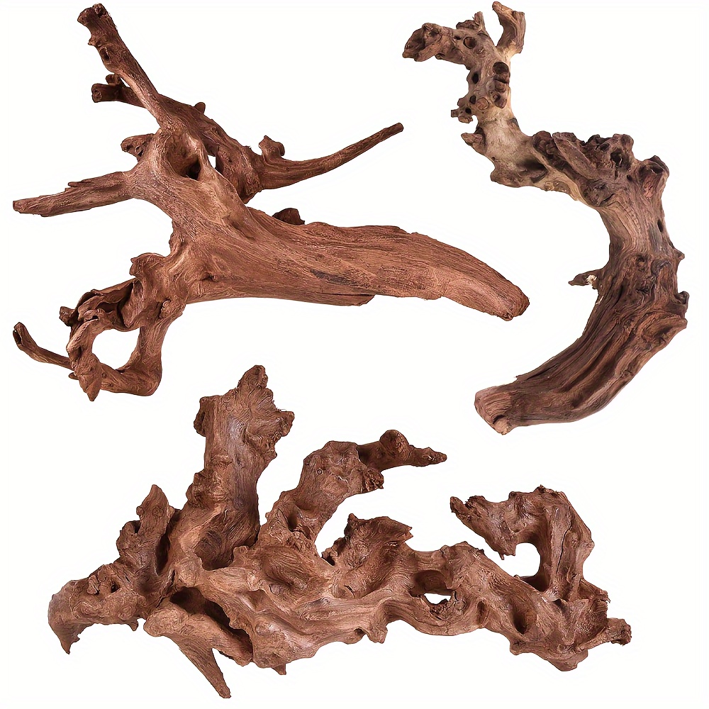 3pcs Natural Large Driftwood F - Aquarium Fish Hideout recension och pris