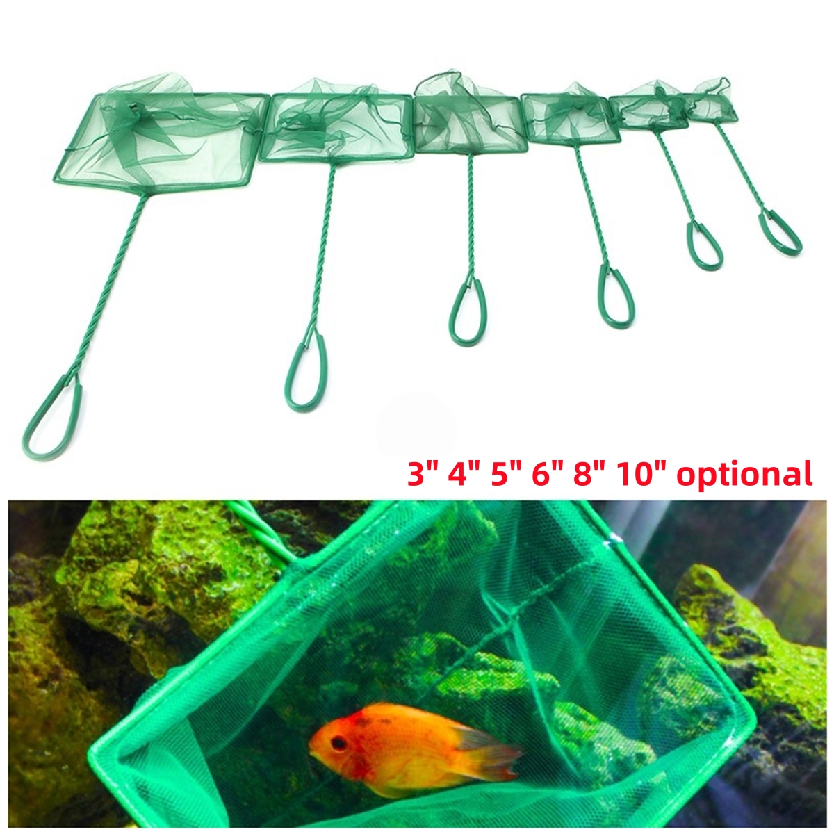 3~10 Inch Portable Nylon Green - Aquarium Fish Long recension och pris