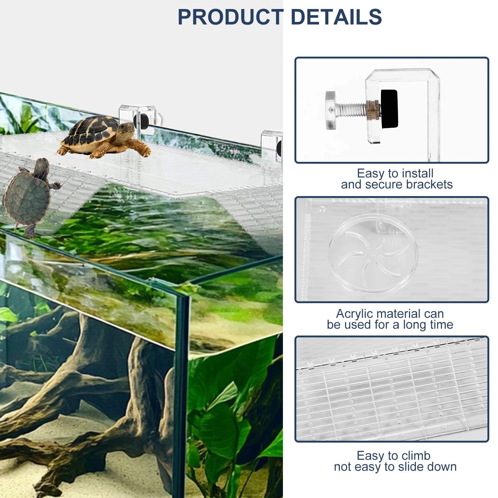 Adjustable Turtle Basking Plat - Aquarium Fish Hideout recension och pris