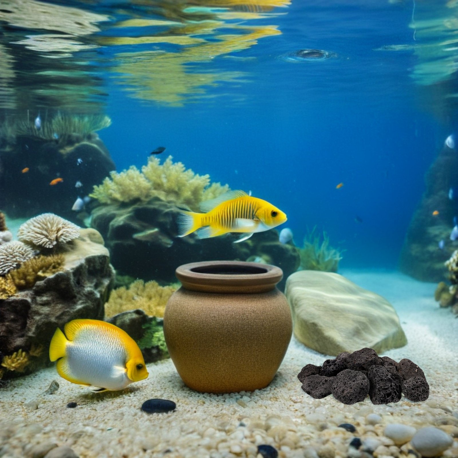 1Pack Volcanic Stone Decoratio - Aquarium Decoration Rock recension och pris